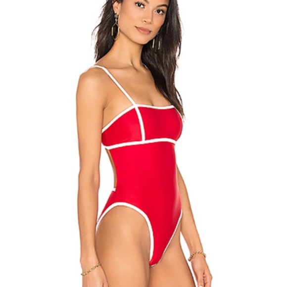 Lovers + Friends Other - Lovers + Friends TWIGGY ONE PIECE IN RED & WHITE